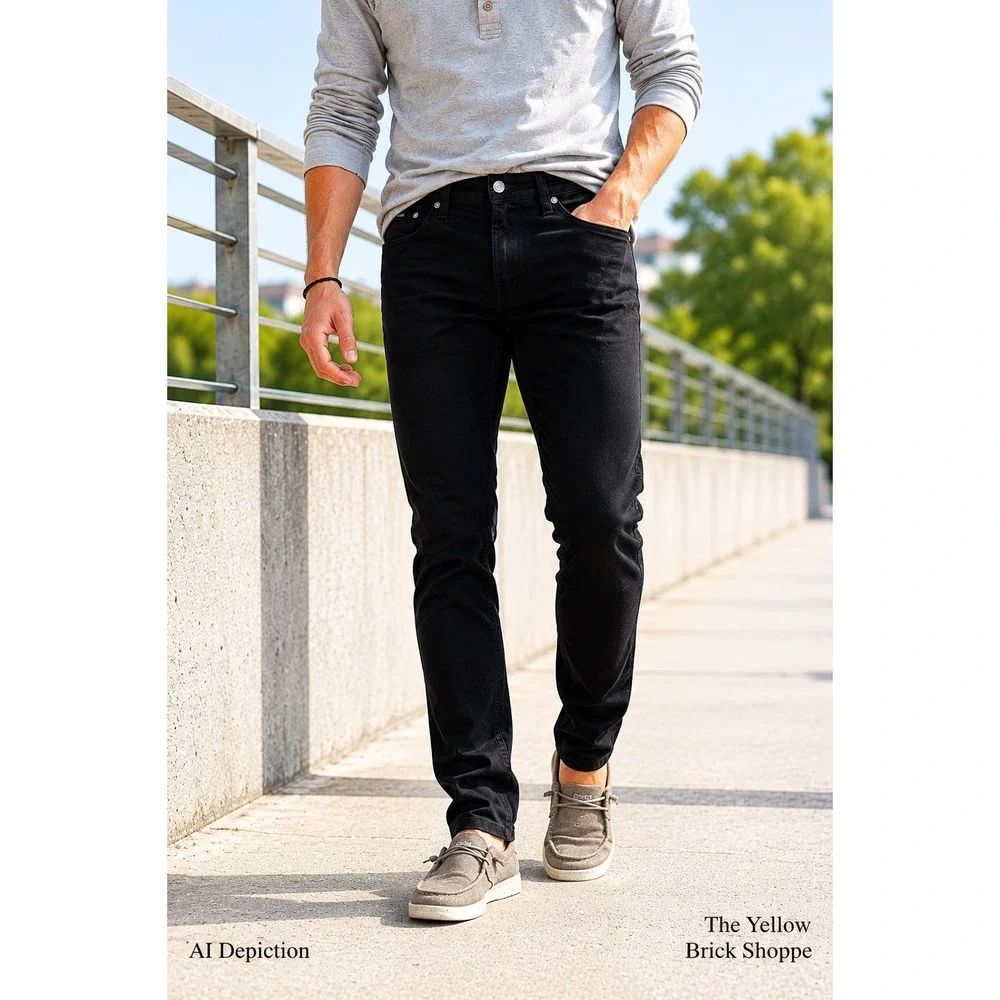Calvin Klein Men's Slim High Stretch Black‎ Jeans 30x30 NWT Soft Flex Denim